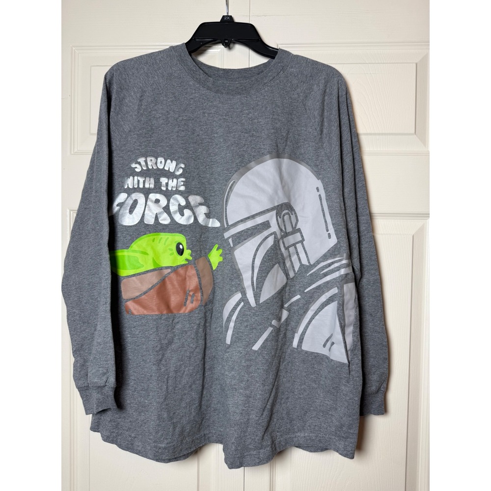 Disney World Star Wars: The Mandalorian Grogu and Din Djarin Long Sleeve Top